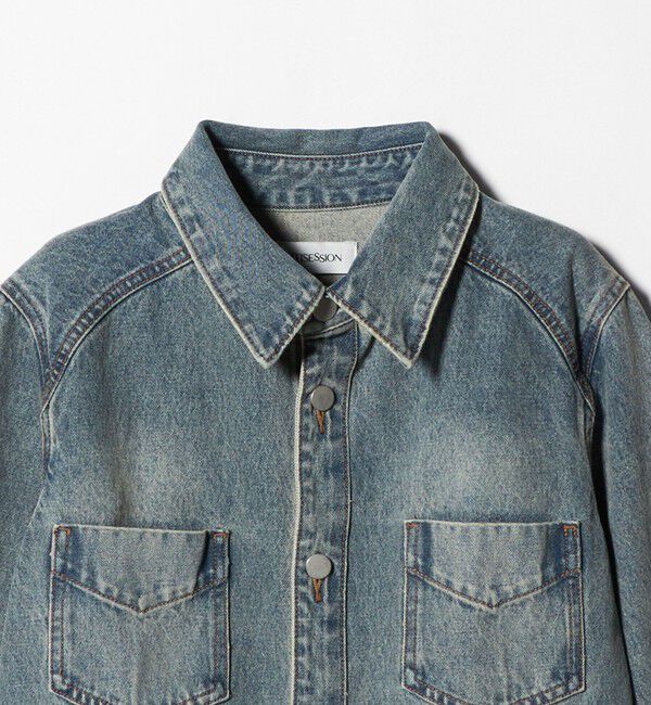 ATTISESSION「＜ATTISESSION＞ダーティ フィニッシュ デニム シャツ」|シャツ・ブラウス|