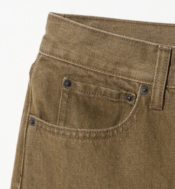 ATTISESSION「＜ATTISESSION＞スリム ストレート ブラウン デニム パンツ」|デニム|