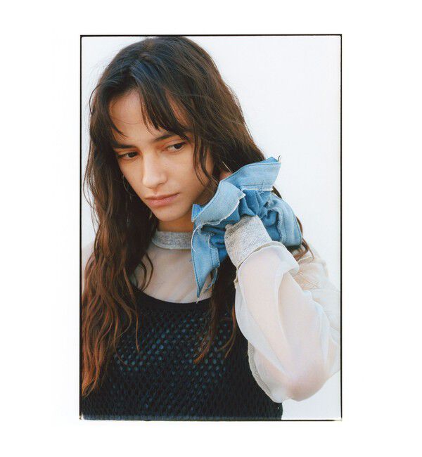 BEAMSBOY「maturely / デニム リペア スクエア シュシュ」|その他|