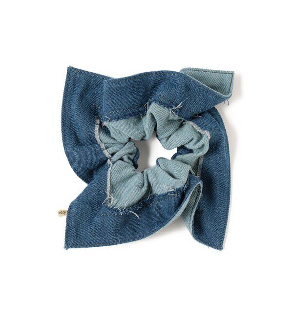 BEAMSBOY「maturely / デニム リペア スクエア シュシュ」|その他|