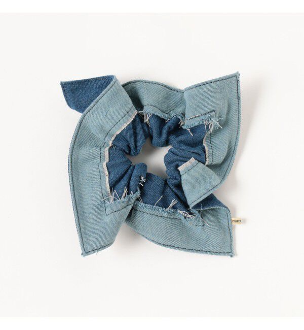 BEAMSBOY「maturely / デニム リペア スクエア シュシュ」|その他|