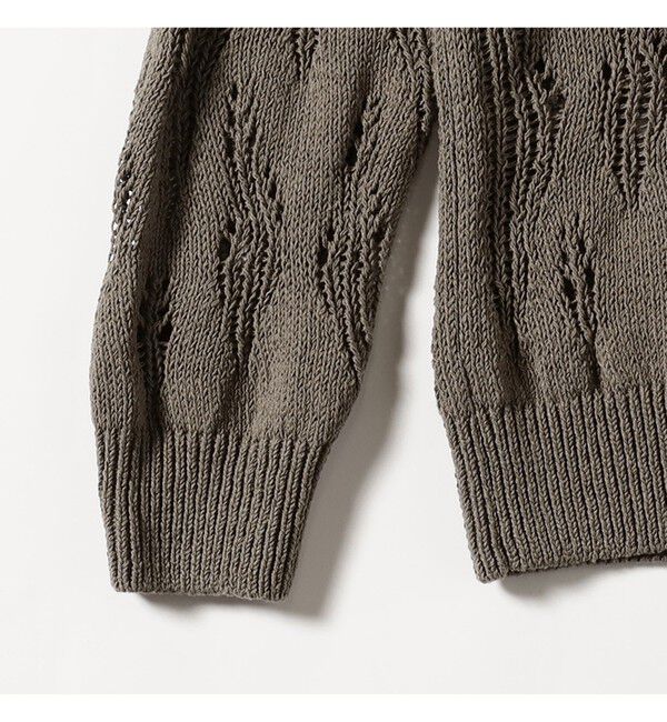 BEAMS「リラックスフィット 3ゲージ クルーネック ニット」|ニット・セーター|