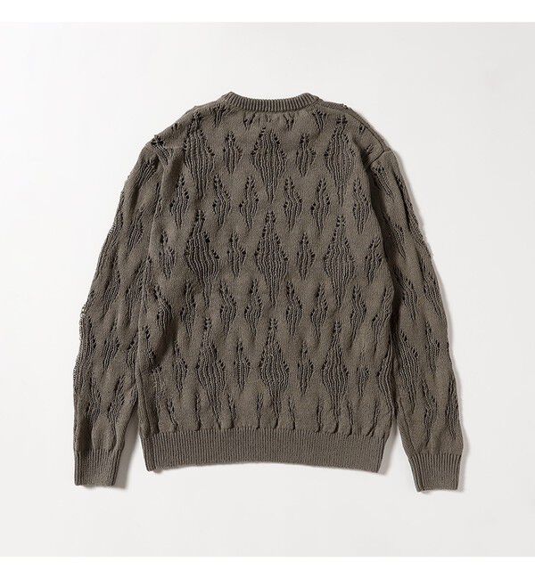 BEAMS「リラックスフィット 3ゲージ クルーネック ニット」|ニット・セーター|
