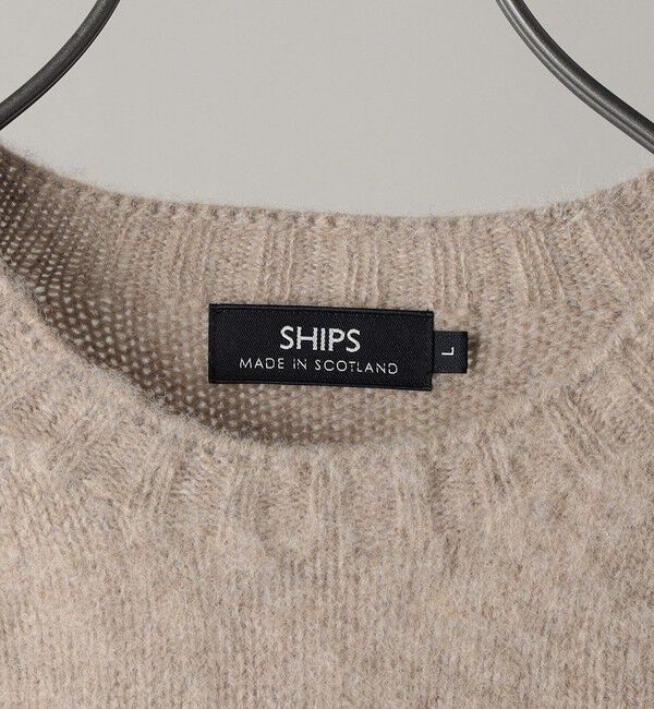 SHIPS「【SHIPS別注】HARLEY OF SCOTLAND:ウォッシャブル シャギー クルーネックニット」|ニット・セーター|