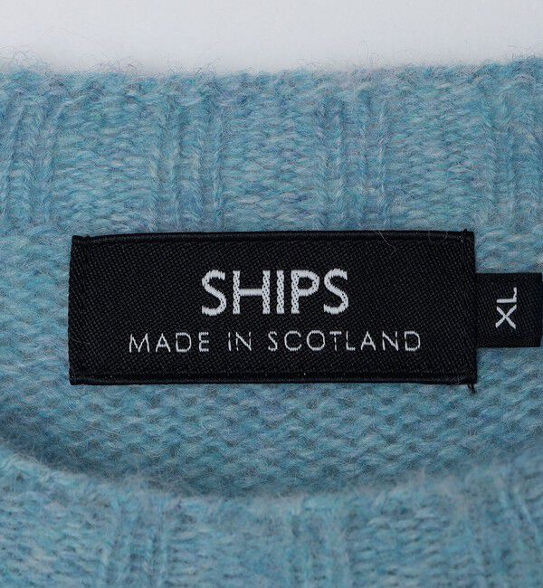 SHIPS「【SHIPS別注】HARLEY OF SCOTLAND:ウォッシャブル シャギー クルーネックニット」|ニット・セーター|