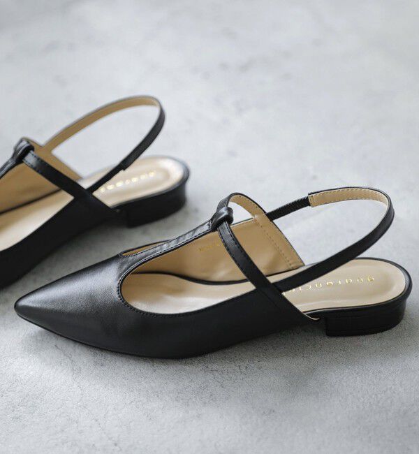 quaranciel「quaranciel: Tストラップ ポインテッド パンプス」|パンプス|