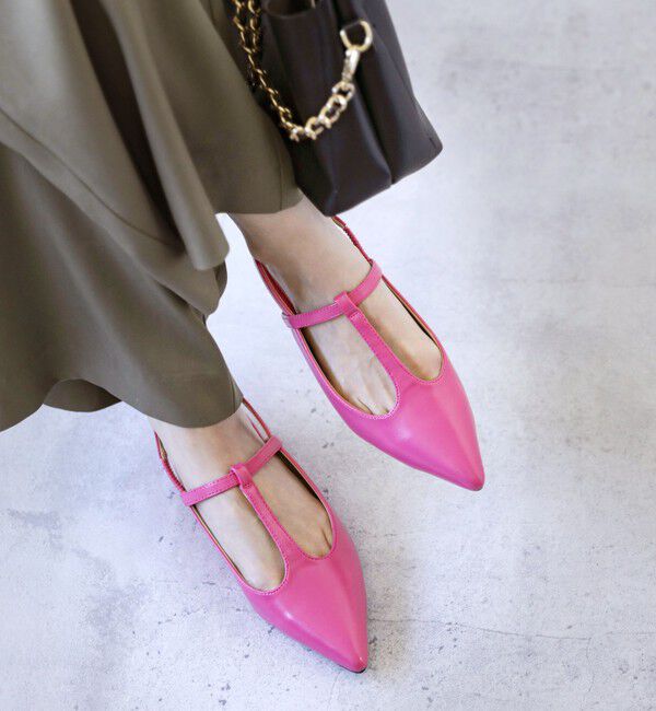 quaranciel「quaranciel: Tストラップ ポインテッド パンプス」|パンプス|