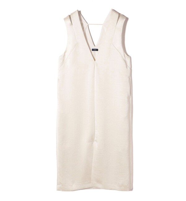 SHIPS for women「ダブル サテン Vネック Iライン ワンピース」|ワンピース|