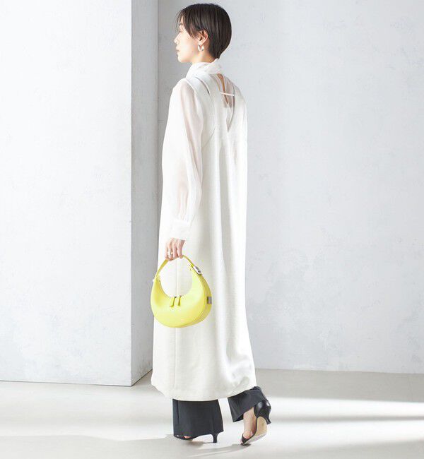 SHIPS for women「ダブル サテン Vネック Iライン ワンピース」|ワンピース|