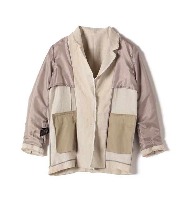 SHIPS for women「〈手洗い可能〉チェック / 無地 フリンジ ボクシー ジャケット」|テーラードジャケット|