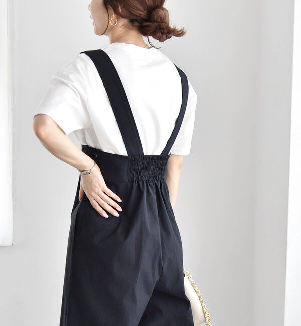 quaranciel「quaranciel:〈洗濯機可能〉クルーネック コットン ロゴ プリント TEE」|Tシャツ・カットソー|