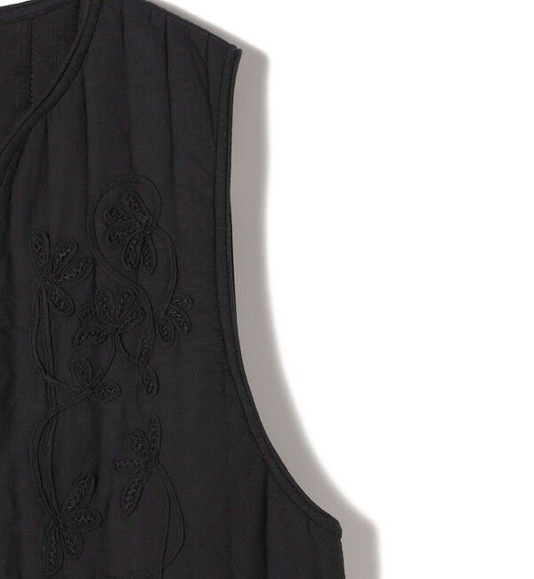 SHIPS for women「Fanaka:〈手洗い可能〉リバーシブル 刺繍 ベスト」|ベスト・ジレ|