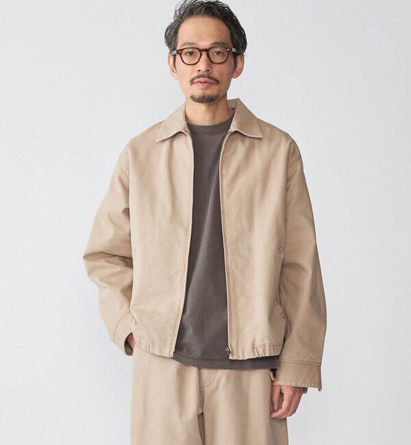 SHIPS「SHIPS: ストーン ウォッシュ コットン ブルゾン (セットアップ対応)」|ブルゾン・スタジャン|ベージュ
