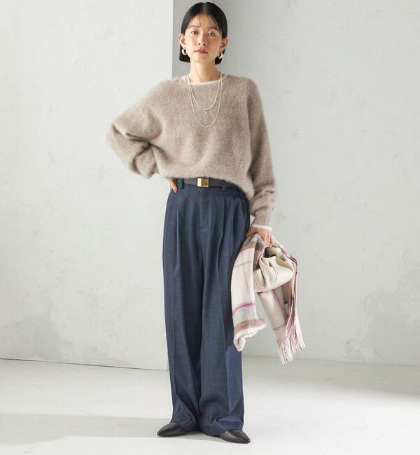SHIPS for women「〈手洗い可能〉デニムライク 2タック ワイド パンツ」|その他|