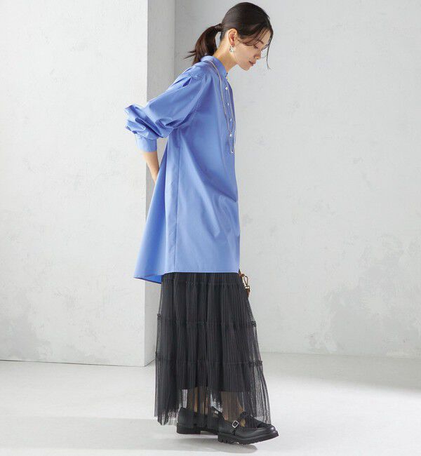 SHIPS for women「〈手洗い可能〉ソリッド バックタック チュニック シャツ」|チュニック|