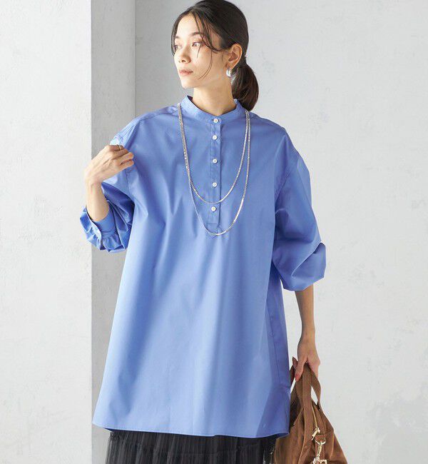 SHIPS for women「〈手洗い可能〉ソリッド バックタック チュニック シャツ」|チュニック|