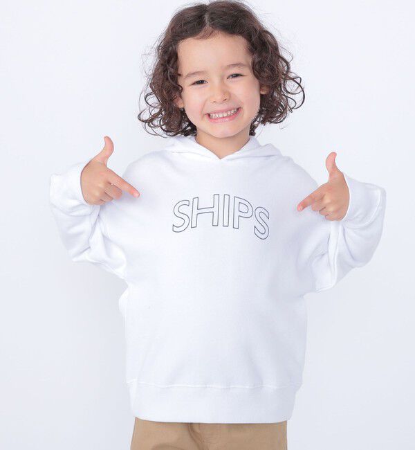 SHIPS KIDS「【WEB限定】SHIPS KIDS:100～160cm / SHIPS ラウンド ロゴ パーカ」|パーカー|