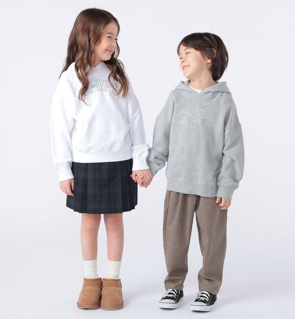 SHIPS KIDS「【WEB限定】SHIPS KIDS:100～160cm / SHIPS ラウンド ロゴ パーカ」|パーカー|