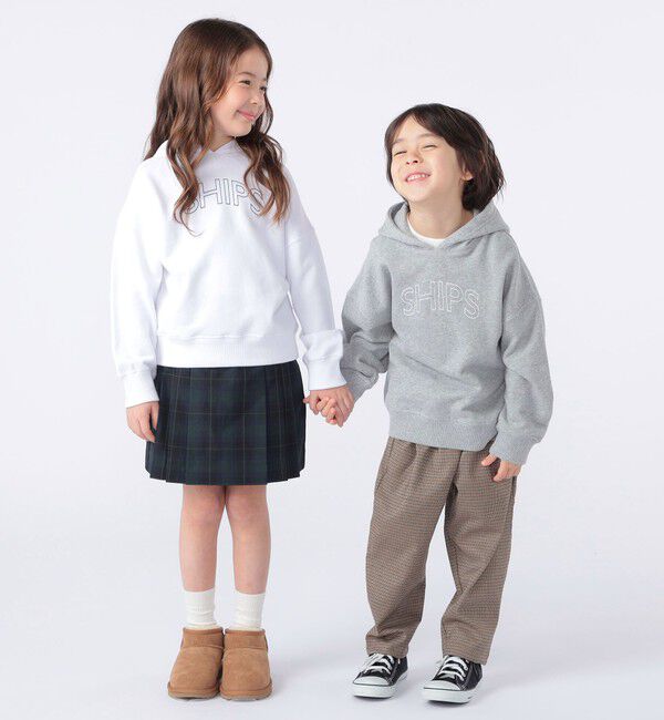 SHIPS KIDS「【WEB限定】SHIPS KIDS:100～160cm / SHIPS ラウンド ロゴ パーカ」|パーカー|