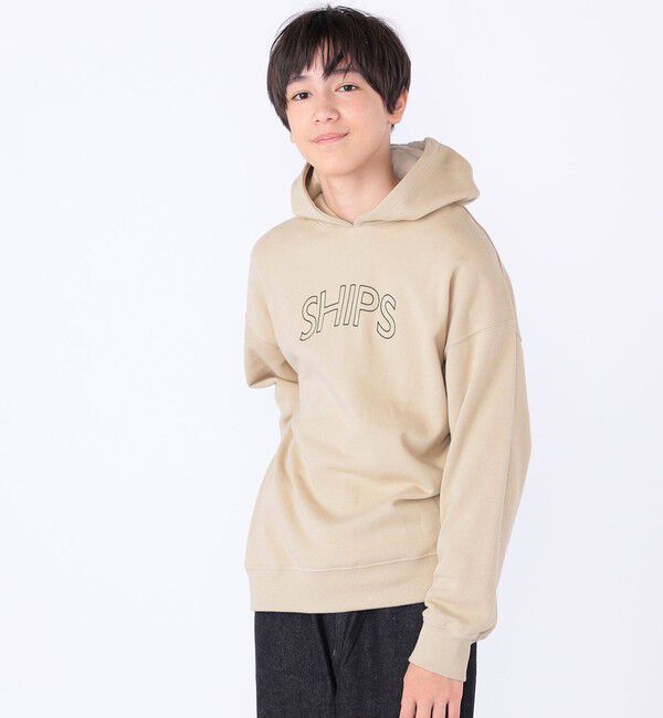 SHIPS KIDS「【WEB限定】SHIPS KIDS:100～160cm / SHIPS ラウンド ロゴ パーカ」|パーカー|