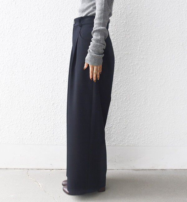 SHIPS for women「〈洗濯機可能〉ウールライク ポケット デザイン ワイド パンツ」|その他|