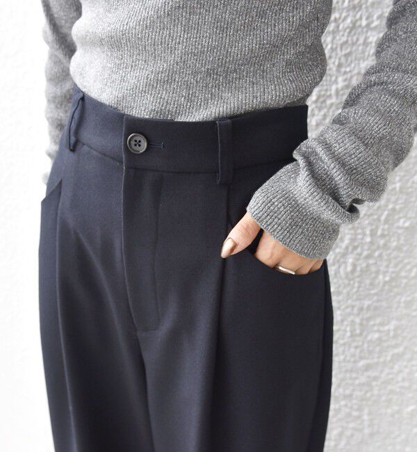 SHIPS for women「〈洗濯機可能〉ウールライク ポケット デザイン ワイド パンツ」|その他|