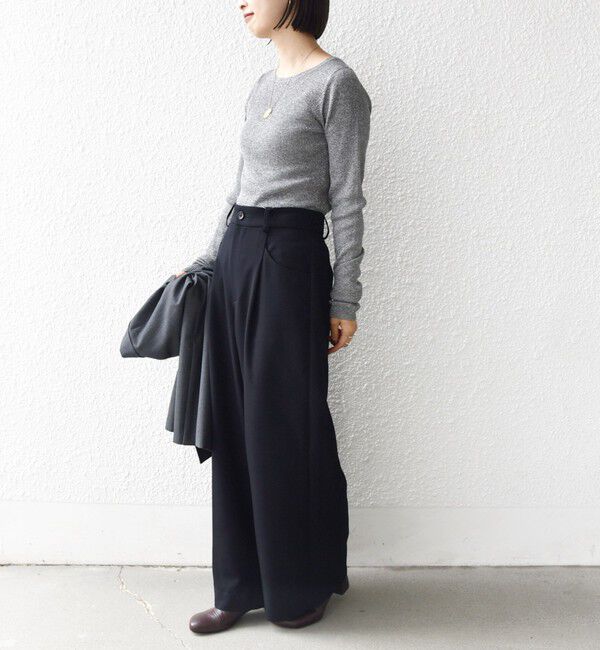 SHIPS for women「〈洗濯機可能〉ウールライク ポケット デザイン ワイド パンツ」|その他|