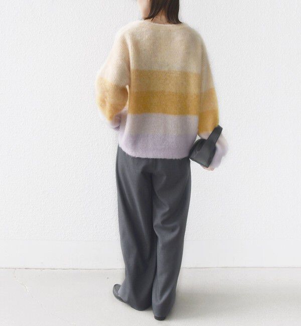 SHIPS for women「【WEB限定】〈手洗い可能〉モヘヤ混 グラデーション ニット プルオーバー」|ニット・セーター|