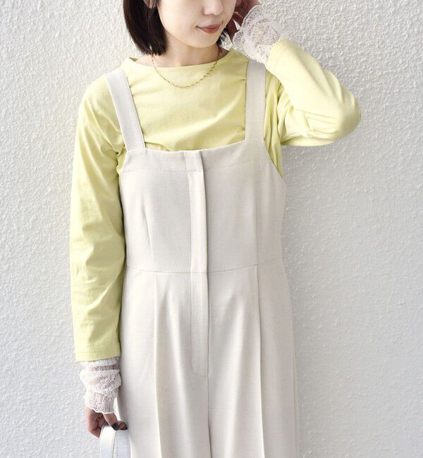 SHIPS Colors 「SHIPS Colors:〈手洗い可能〉レース 切替スリーブ カットソー◇」|Tシャツ・カットソー|