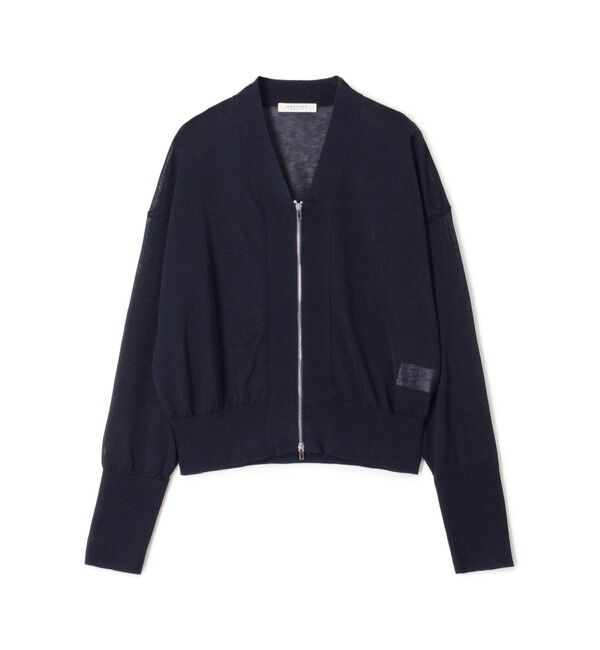 MACPHEE「ドライポリエステル ジップアップカーディガン」|カーディガン|69 ネイビー