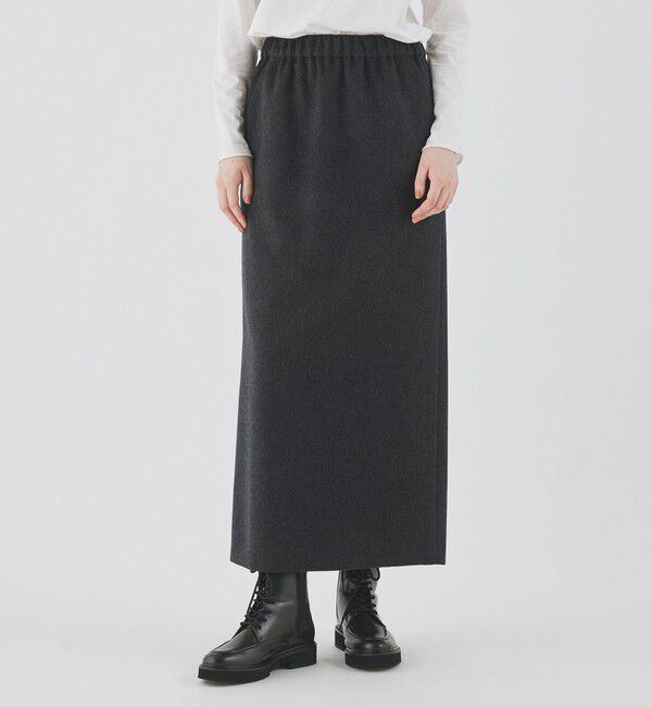 GALERIE VIE「スムースビーバー ストレートロングスカート」|タイト|