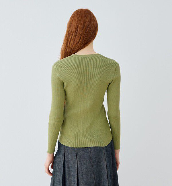 GALERIE VIE「ギザコットンリブ クルーネックプルオーバー」|ニット・セーター|