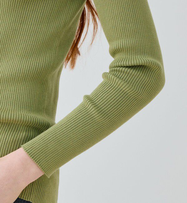 GALERIE VIE「ギザコットンリブ クルーネックプルオーバー」|ニット・セーター|