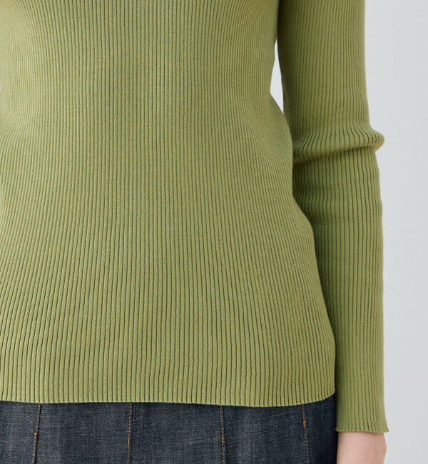 GALERIE VIE「ギザコットンリブ クルーネックプルオーバー」|ニット・セーター|