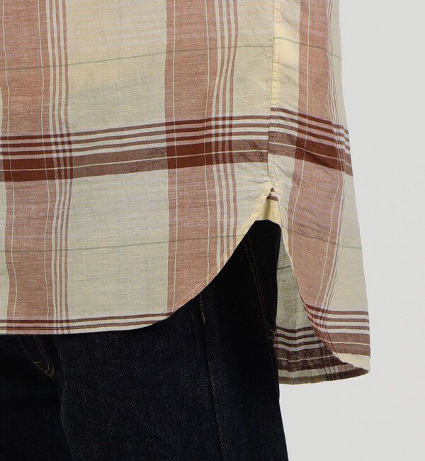 TOMORROWLAND MENS「コットンシルク マドラスチェック ハーフスリーブシャツ」|シャツ・ブラウス|