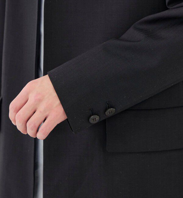 GALERIE VIE「ウォッシャブルギャバジン カラーレスジャケット」|ノーカラージャケット|