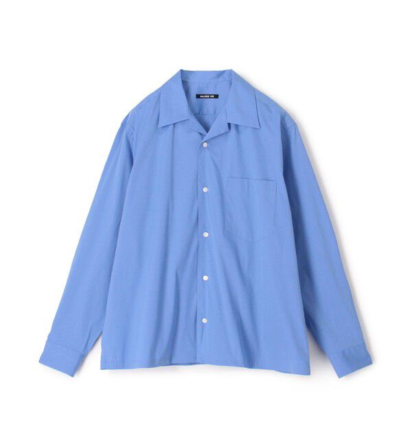 GALERIE VIE「ストレッチタイプライター オープンカラーシャツ」|シャツ・ブラウス|65 ブルー