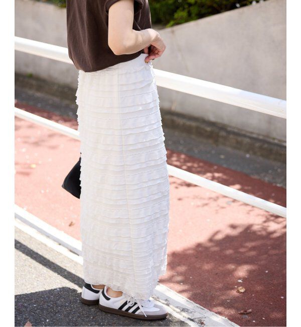 SLOBE IENA「《追加》フリルカットソータイトスカート」|スカート|