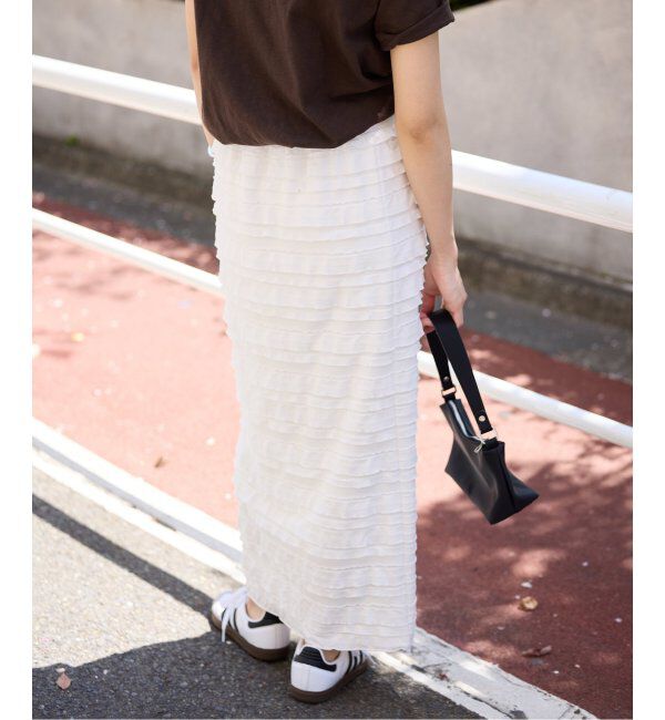 SLOBE IENA「《追加》フリルカットソータイトスカート」|スカート|