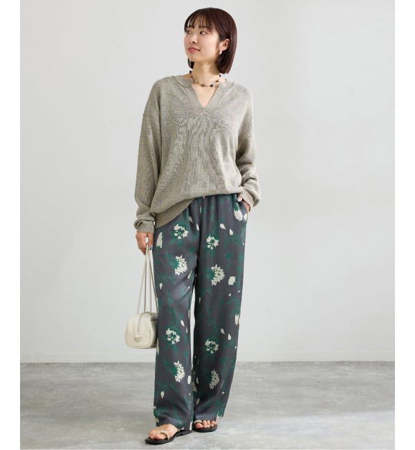 IENA「Deveauxボタニカルフラワープリントパンツ」|その他|