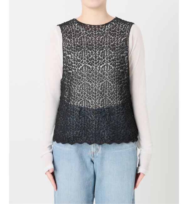 IENA「《予約》enrica/エンリカ レースガラKNIT ニット KNIT225」|ニット・セーター|