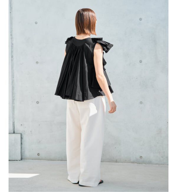 IENA「《予約》AAYUSHI/アユーシ レイヤードラッフルブラウス SFN0715」|シャツ・ブラウス|