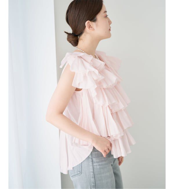 IENA「《予約》AAYUSHI/アユーシ レイヤードラッフルブラウス SFN0715」|シャツ・ブラウス|