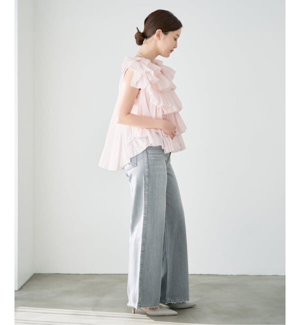 IENA「《予約》AAYUSHI/アユーシ レイヤードラッフルブラウス SFN0715」|シャツ・ブラウス|