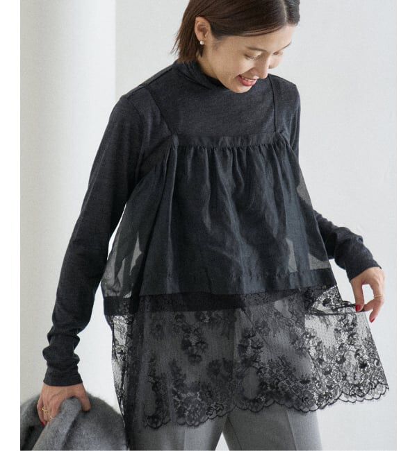 IENA「《追加2予約》Heriter/エリテ リバーレースキャミソール」|シャツ・ブラウス|