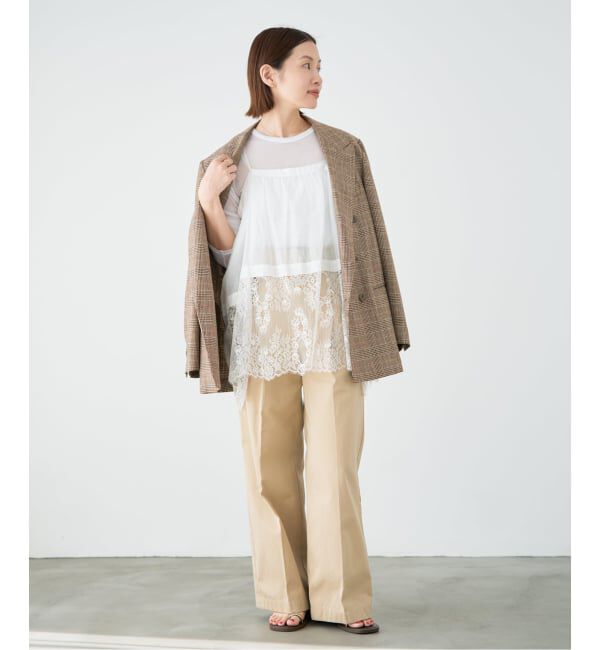 IENA「《追加2予約》Heriter/エリテ リバーレースキャミソール」|シャツ・ブラウス|