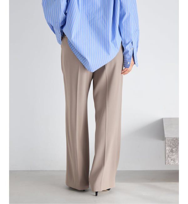 IENA「《追加》ウォッシャブル ジョーゼットスラックス」|スラックス|