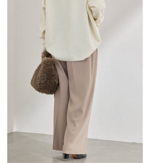 IENA「《追加》ウォッシャブル ジョーゼットスラックス」|スラックス|