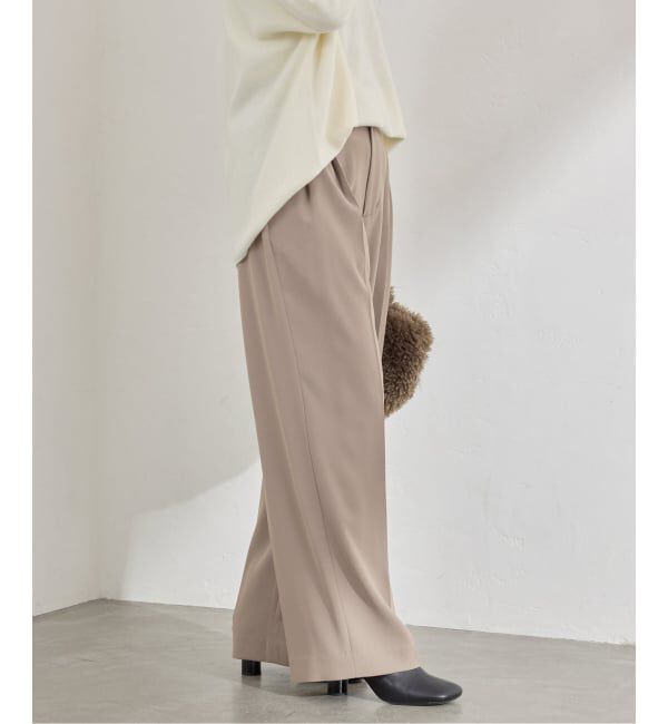 IENA「《追加》ウォッシャブル ジョーゼットスラックス」|スラックス|