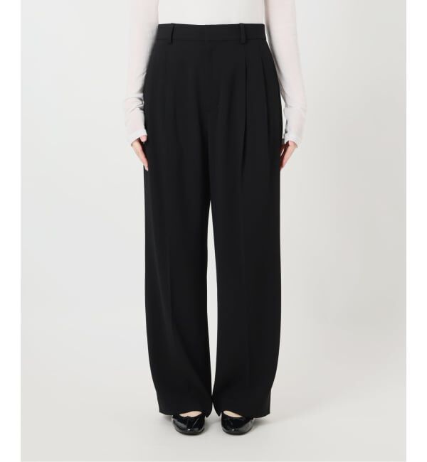 IENA「《追加》ウォッシャブル ジョーゼットスラックス」|スラックス|